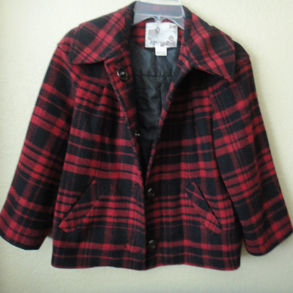Kensie Plaid 3/4 Sleeve Jacket - Picture 1 of 4